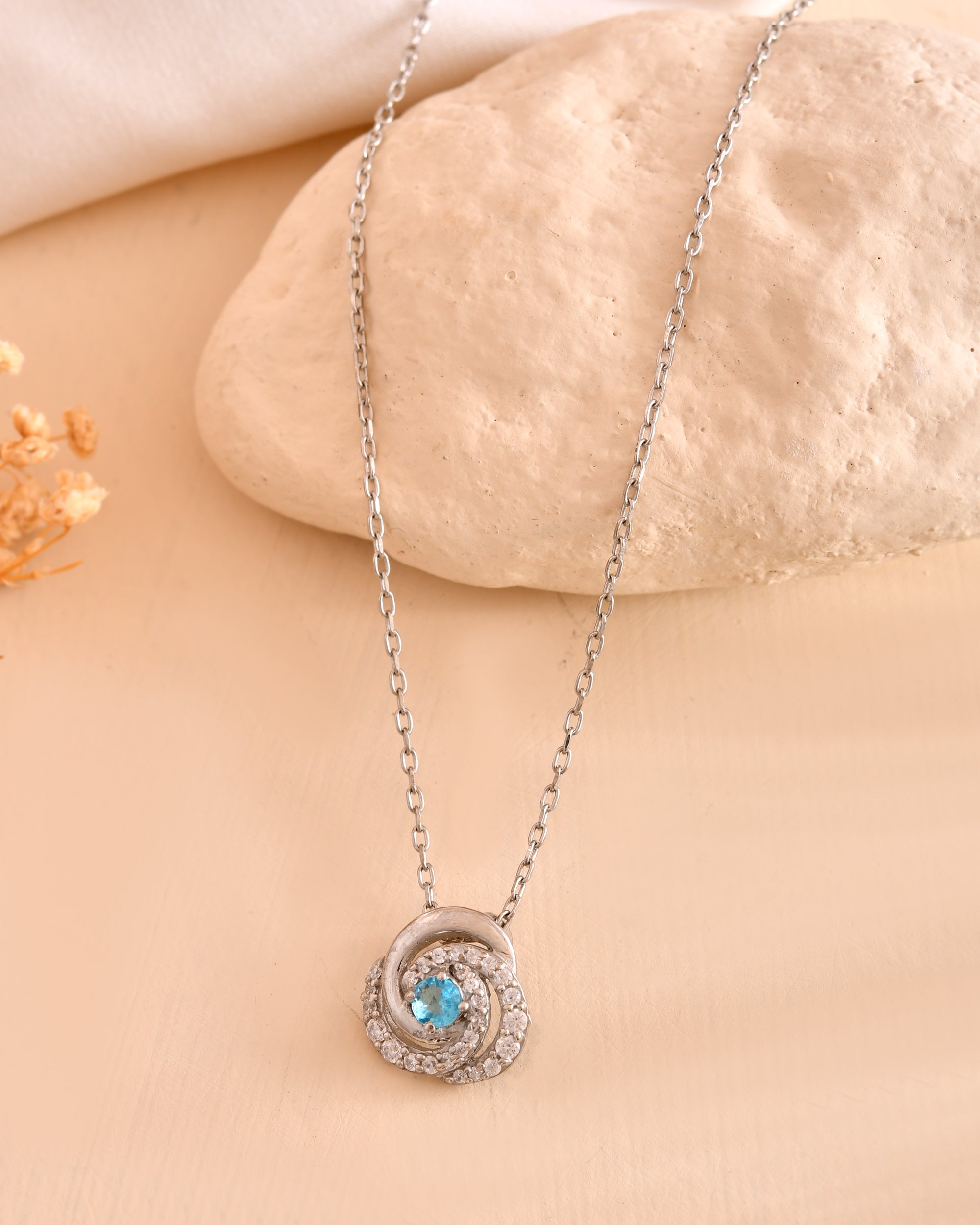 Ocean Galaxy 925 Sterling Silver Chain Pendant